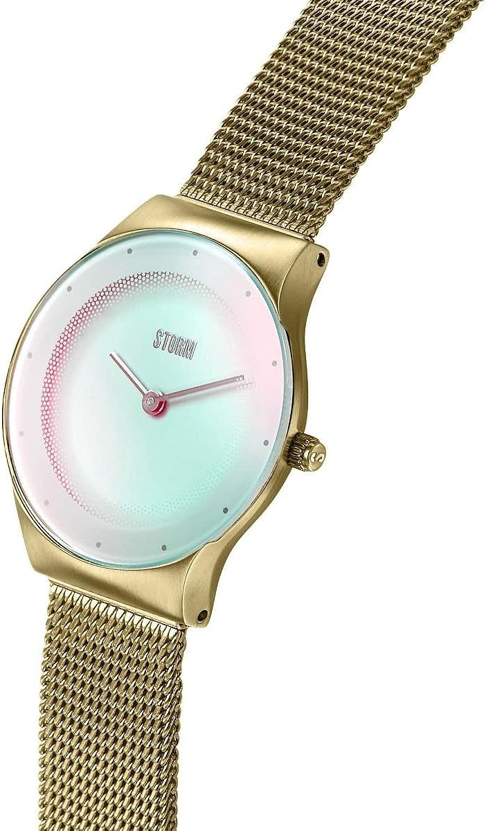 Ladies Storm Mini Terelo Watch with Ice Dial and Gold Milanese Strap 47452/GD