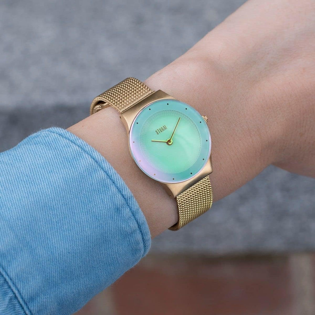 Ladies Storm Mini Terelo Watch with Ice Dial and Gold Milanese Strap 47452/GD