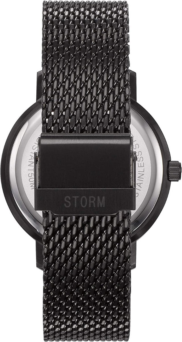 STORM REMI V2 MESH Mens Watch with Slate Red Dial and Black Milanese Strap 47460/SL/R