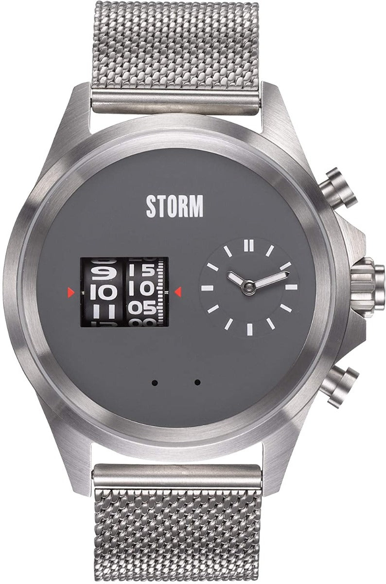 Storm Kombitron Mens Watch with Silver Milanese Strap and Grey Dial 47466/GY