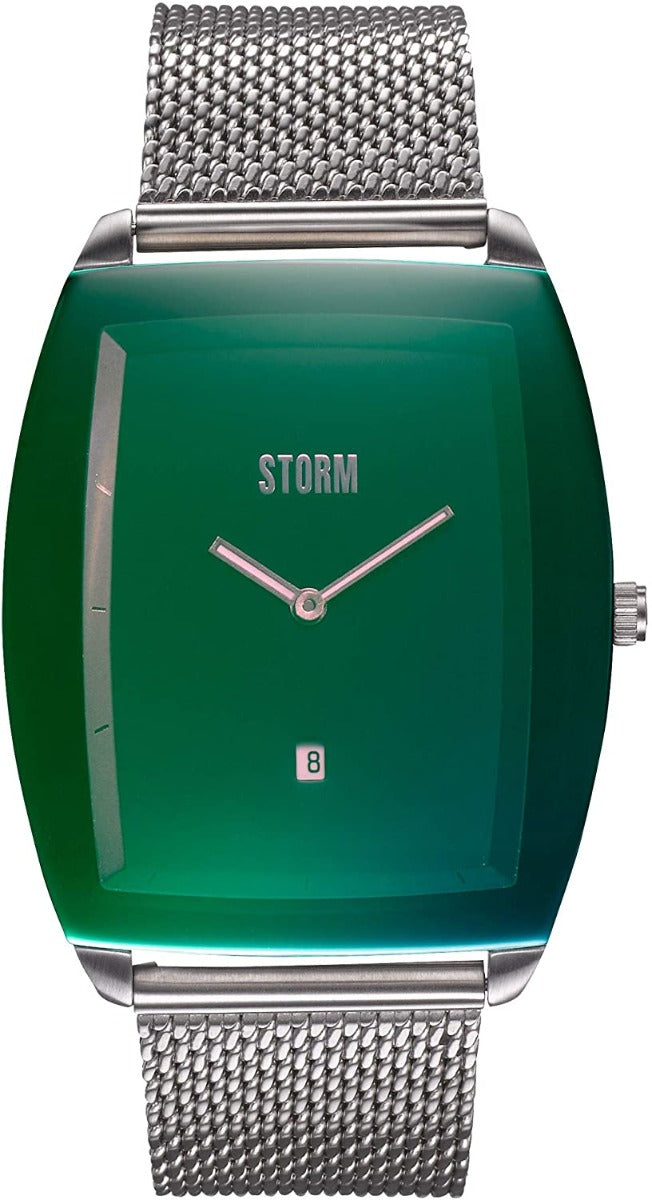 Gwyliad Dynion STORM Zaire Lazer Green gyda Deial Gwyrdd a Strap Milanese Arian 47478/G