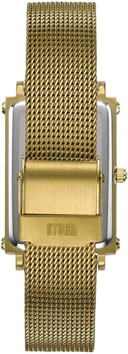 STORM Issimo Gold Lazer Green Ladies Watch with Green Dial and Gold Milanese Strap 47489/GD/GN