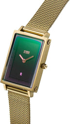 STORM Issimo Gold Lazer Green Ladies Watch with Green Dial and Gold Milanese Strap 47489/GD/GN