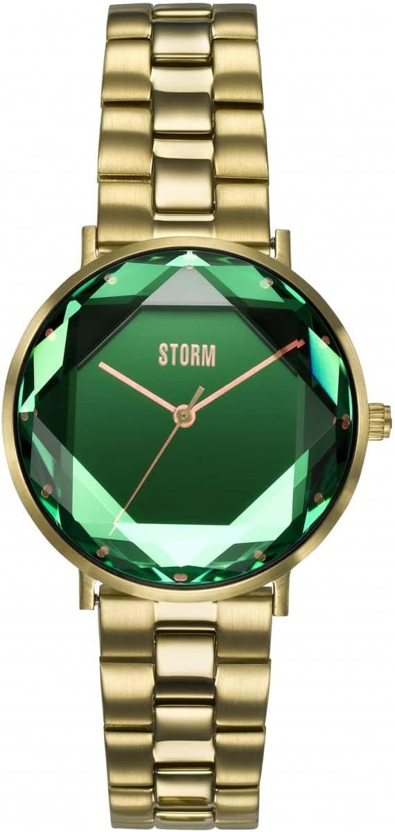 STORM ELEXI Gold Green Ladies Watch with Green Dial and Gold Bracelet 47504/GD/GR