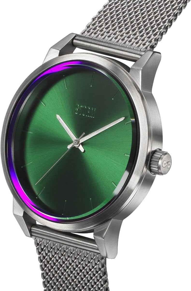 Storm Excepto Green Mens Watch with Silver Milanese Strap 47515/GN
