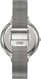 Storm Mini Styro Ladies Watch with Red Dial and Silver Milanese Strap 47516/R