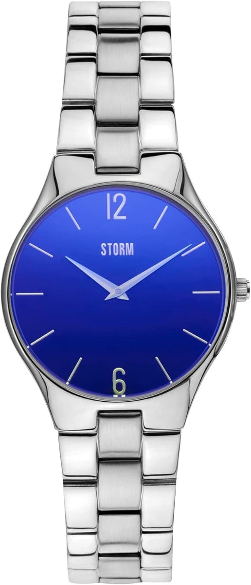 Storm Sareli Lazer Blue Ladies Watch with Blue Dial and Silver Bracelet 47529/B