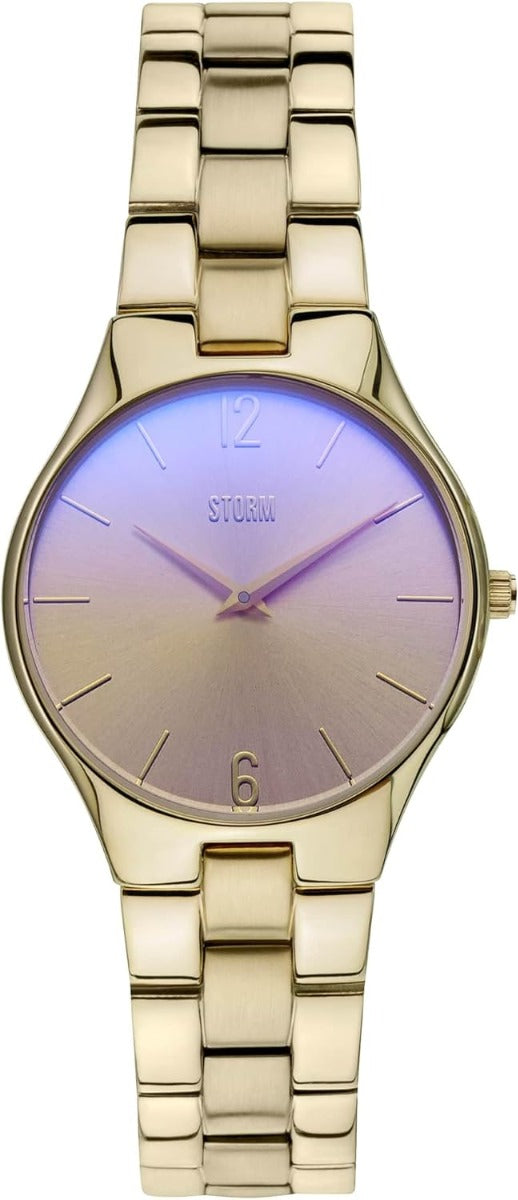 Storm Sareli Gold Violet Ladies Watch with Violet Dial and Gold Bracelet 47529/GD/V
