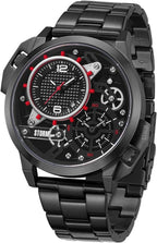 Storm Dualaton Slate Red Mens Watch with Stainless Steel Bracelet 47539/SL/R