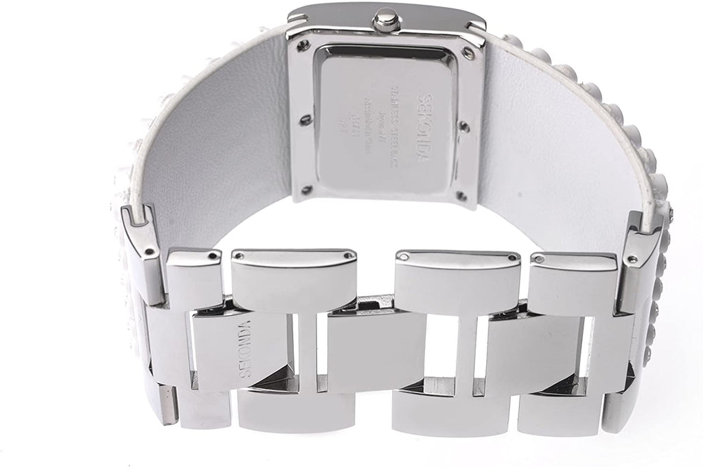 Seksy By Sekonda Ladies Watch with White Leather Strap and Pink Dial 4754