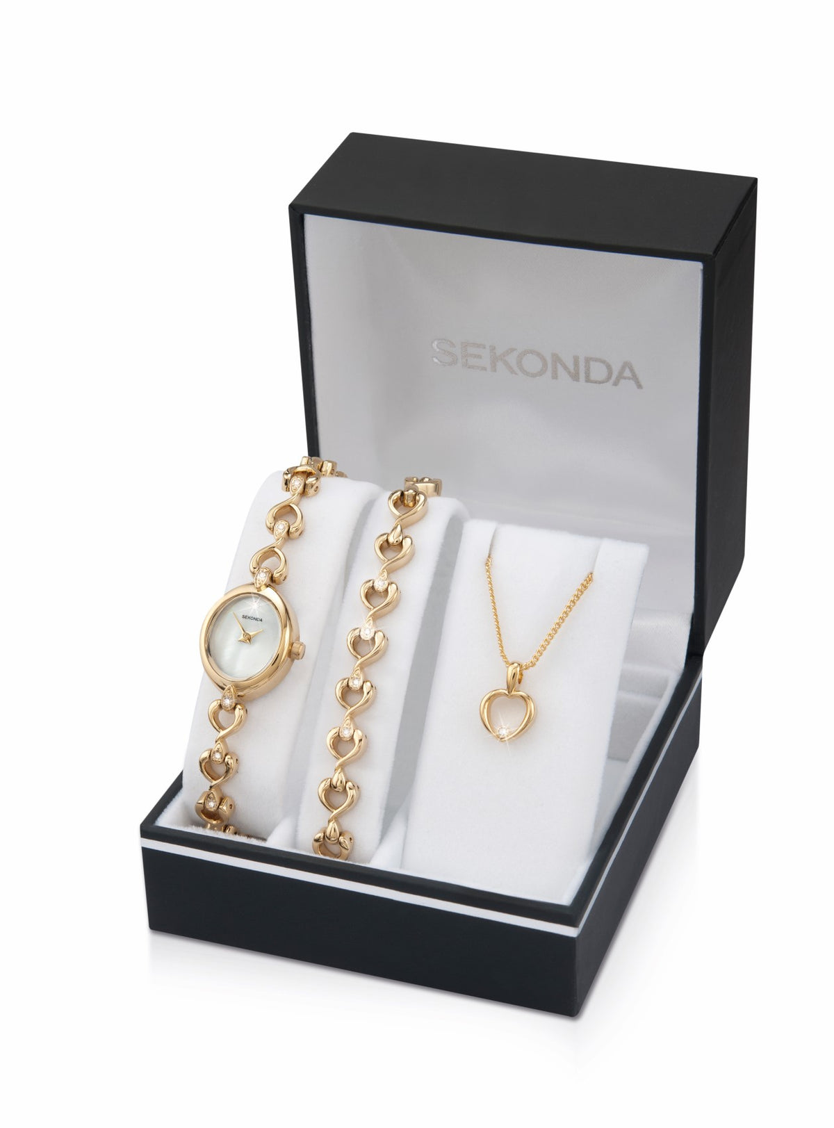 Sekonda Women's Quartz Watch with Mother of Pearl Dial Analogue Display and Gold Ally Bracelet 4937G.68