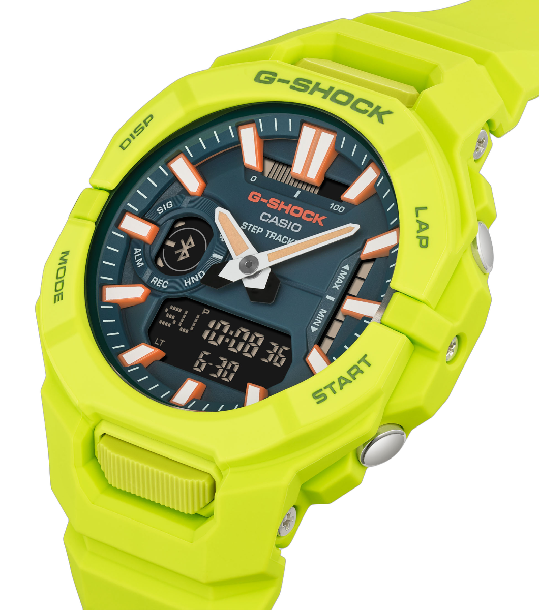 Casio G-Shock Mens Analogue Digital Watch with Black Dial and Yellow Strap GBA-950-9A3ER