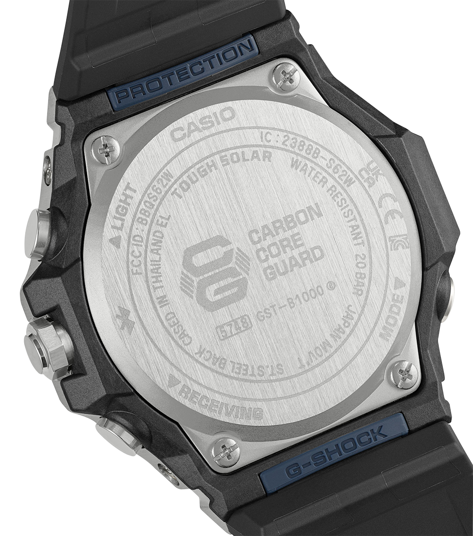 Casio G-Shock Mens Watch with Blue Dial and Black Strap GST-B1000-2AER
