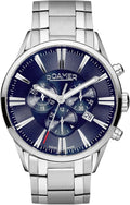 Roamer Chronograph Mens Watch with Blue Dial & Silver Strap 508837 41 45 50