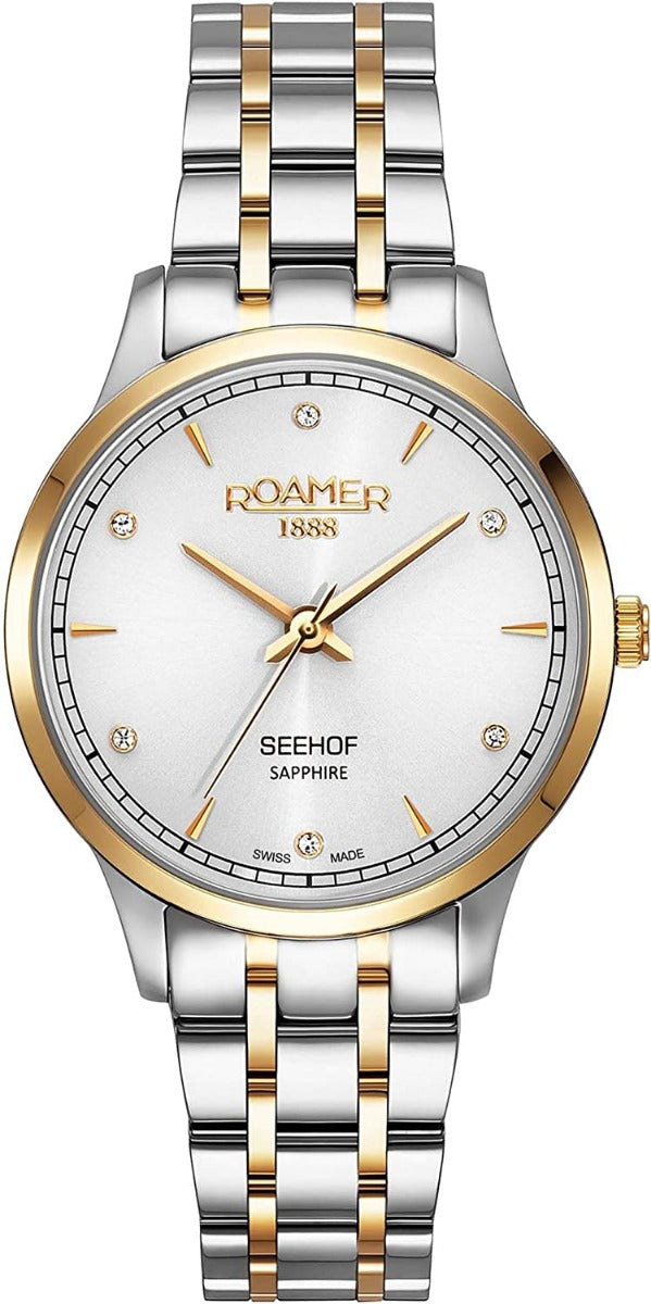 Roamer Seehof Ladies Watch with Silver Dial and Two Tone Bracelet 509847 47 10 20