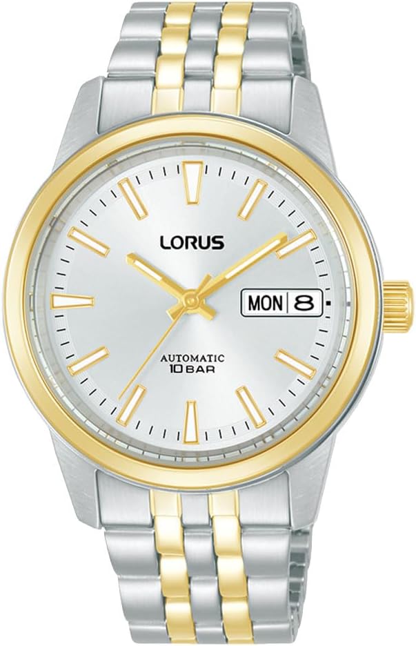 Lorus Ladies Automatic Watch with Silver Dial and Two Tone Bracelet RL404CX9