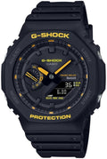 Casio G-Shock Gwylio Analog-Ddigidol i Ddynion gyda Deial Du a Strap Ddu GA-B2100CY-1AER