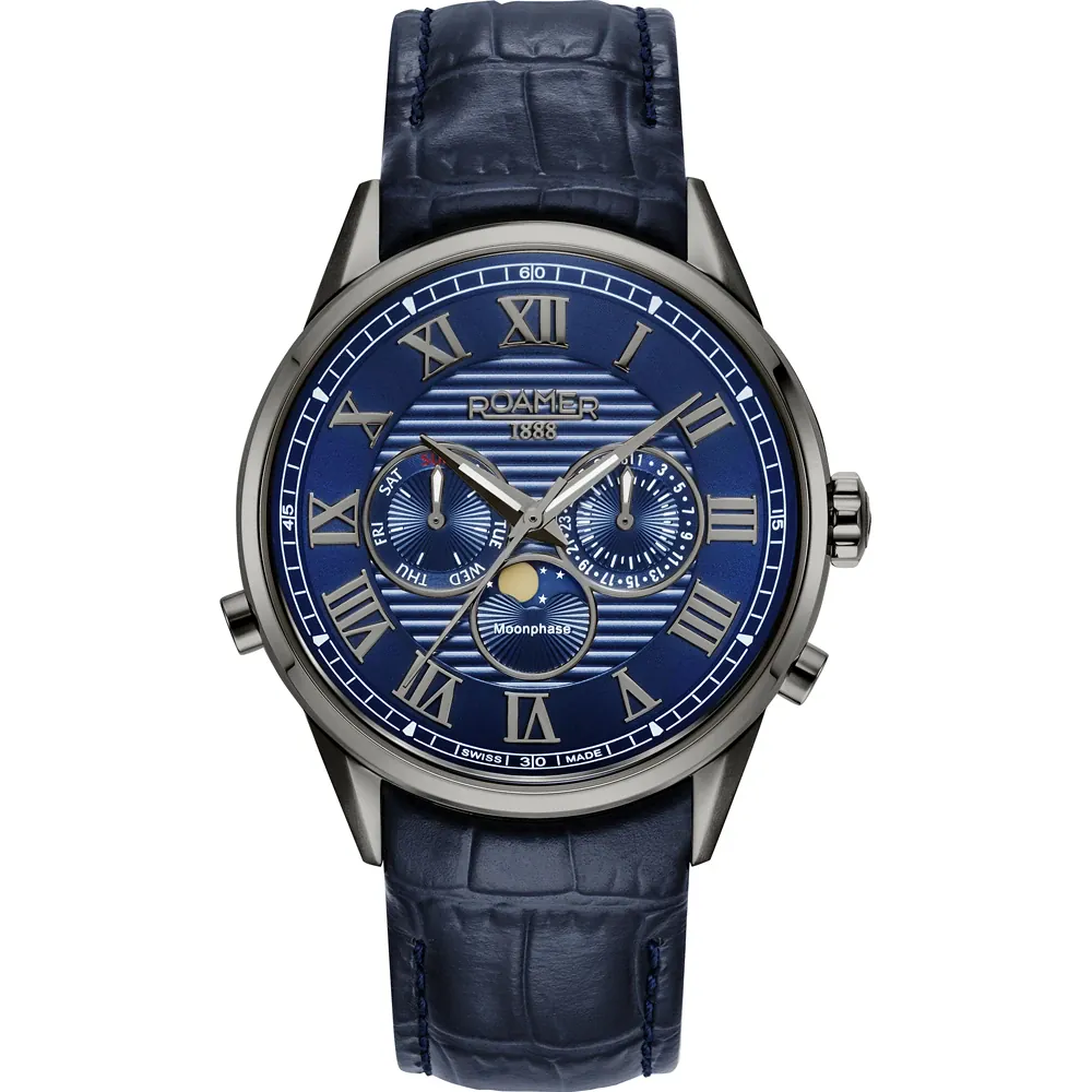 Roamer Mens Watch with Blue Dial and Blue Strap 513821 44 45 05