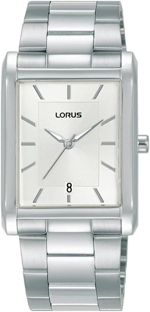 Gwyliad Lorus i Ddynion gyda Deial Arian a Strap Arian RH937RX9