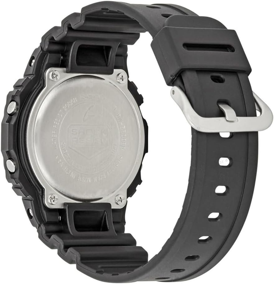 Oriawr Ddigidol i Ddynion Casio G-Shock gyda Deial Du a Strap Ddu DW-5600RL-1ER