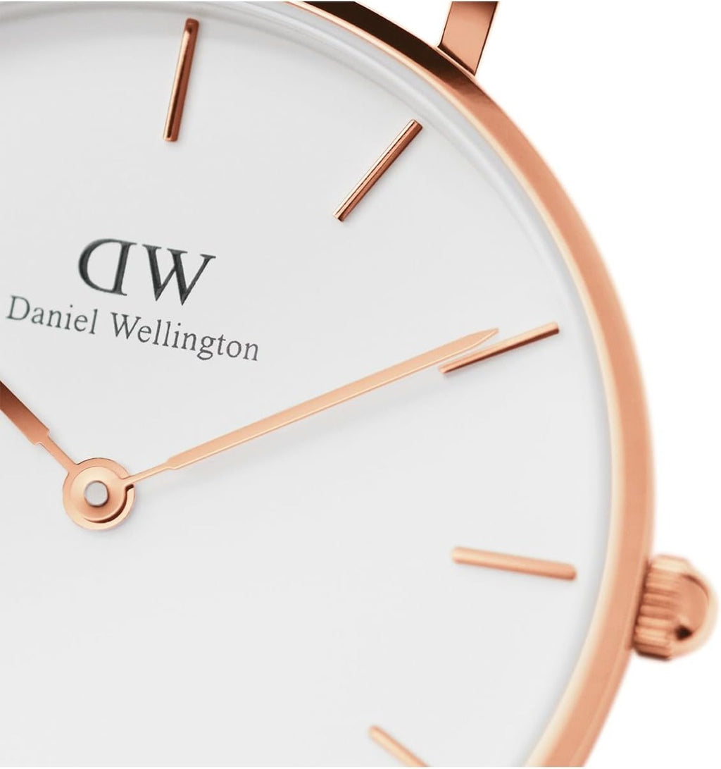 Daniel Wellington Ladies Watch with White Dial and White Fabric Strap DW00100313