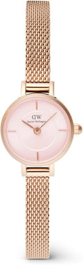 Daniel Wellington Ladies Watch with Pink Dial & Rose Gold Milanese Strap DW00100743