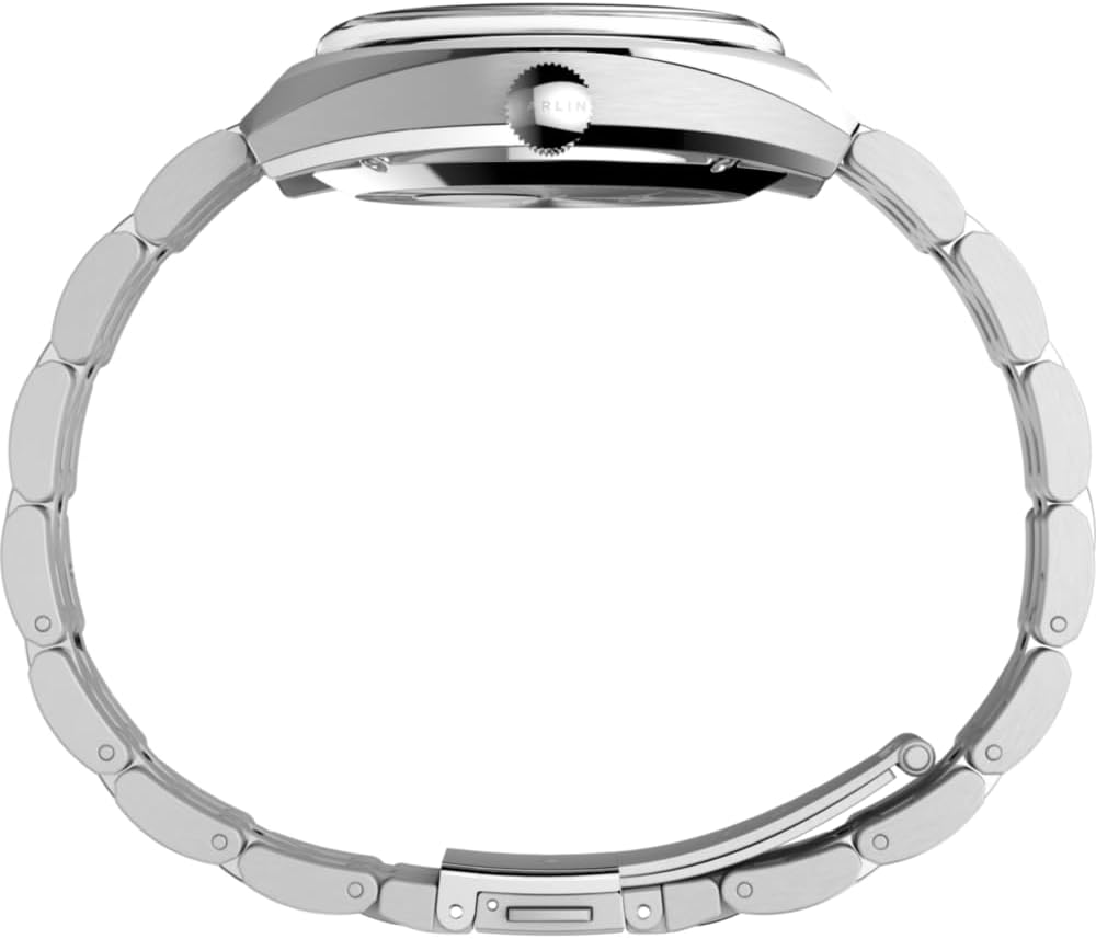 Timex Marlin Automatic Mens Watch With Black Dial and Silver Strap TW2W58800UK