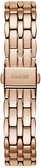 Guess Blush Ladies Watch with Rose Gold Bracelet and Silver Sunray Dial W1062L3