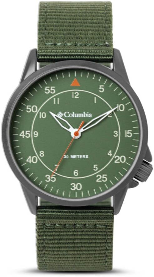 Gwyliad Gŵr Columbia Viewmont gyda Deial Werdd a Strap Werdd CSS15-017