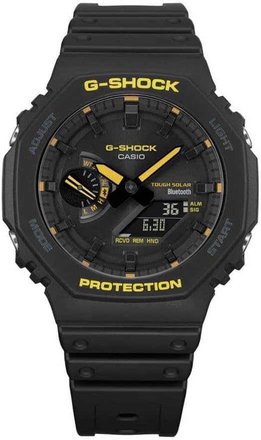 Casio G-Shock Gwylio Analog-Ddigidol i Ddynion gyda Deial Du a Strap Ddu GA-B2100CY-1AER