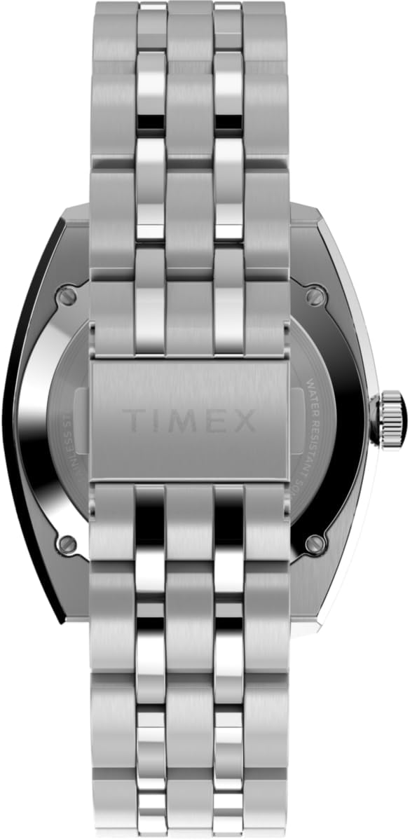 Timex Marlin Automatic Mens Watch With Black Dial and Silver Strap TW2W58800UK