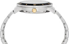 Lorus Mens Solar Watch with Black Dial and Two Tone Bracelet RX327AX9