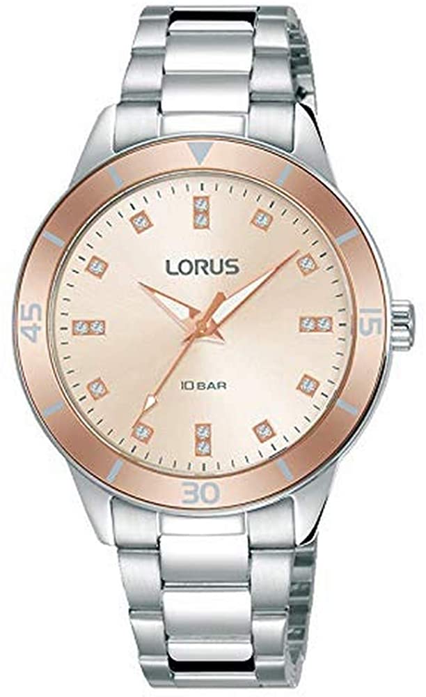 Lorus Ladies Watch with Champagne Dial and Silver Bracelet RG241RX9