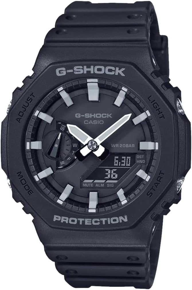 Casio G-Shock Mens Analogue-Digital Watch with Black Dial and Black Strap GA-2100-1AER