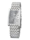 Limit Mens Rectangular Analogue Watch With Silver Dial And Silver Coloured Bracelet 5388