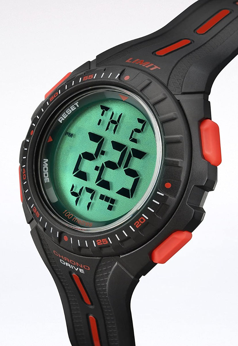 Limit Boys Round Black Plastic Digital Watch 5391