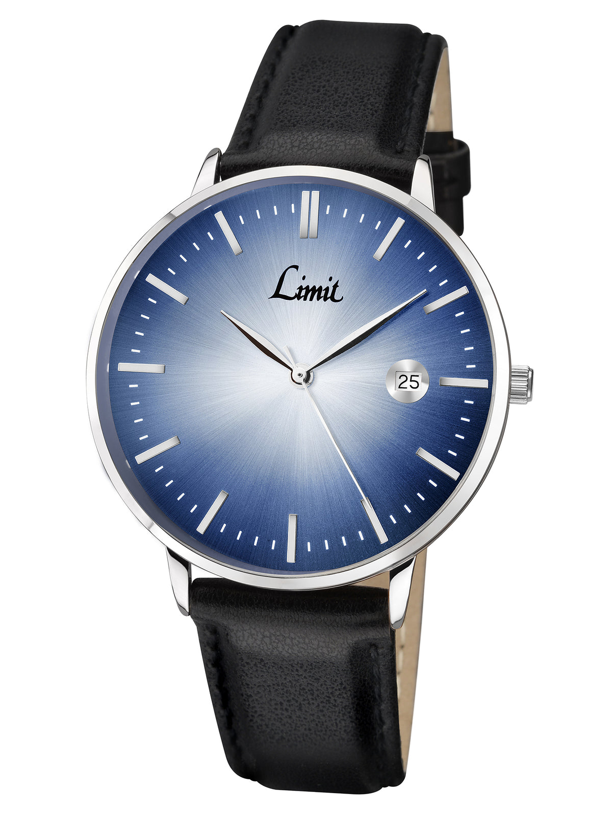 Limit Gradient Blue & White Dial Black Strap Gents Watch 5511