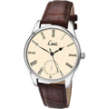 Mens Limit Cream Dial Brown Leather Strap Watch 5549 RRP £19.99