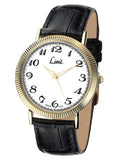 Limit Mens White Easy Read Analogue Dial Watch With Black PU Leather Strap 5551