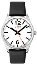 Limit Classic White Dial Black Leather Strap Gents Watch 5626