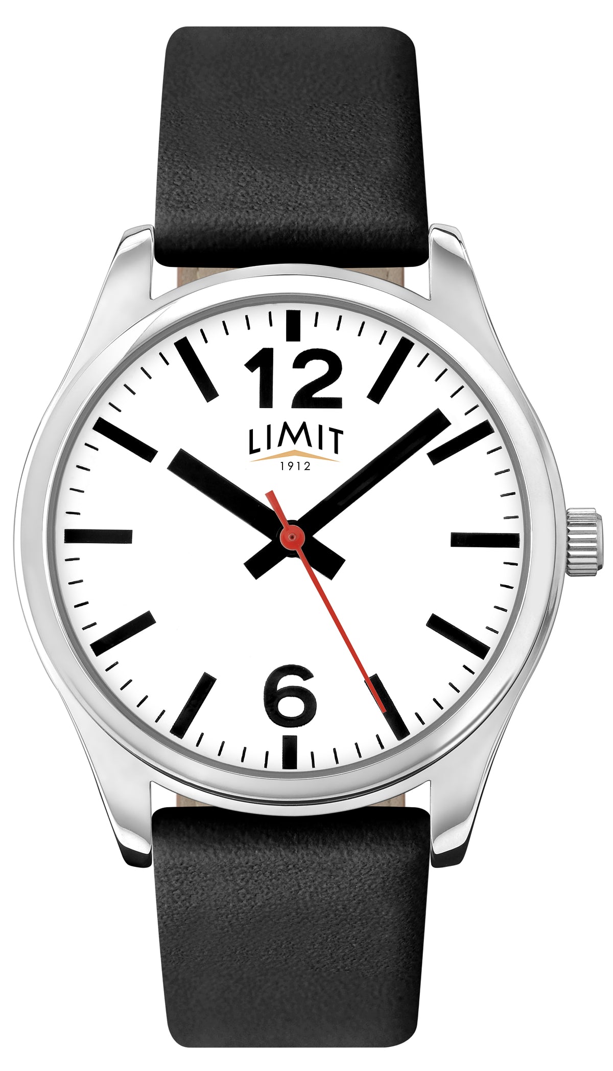 Limit Classic White Dial Black Leather Strap Gents Watch 5626