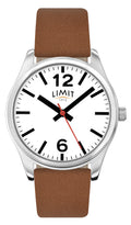 Limit Classic White Dial Tan Brown Leather Strap Gents Watch 5628