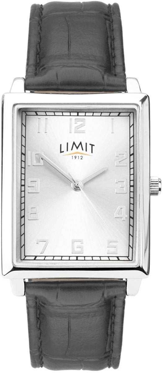 Limit Mens Watch with Silver Dial and Black Strap 5976