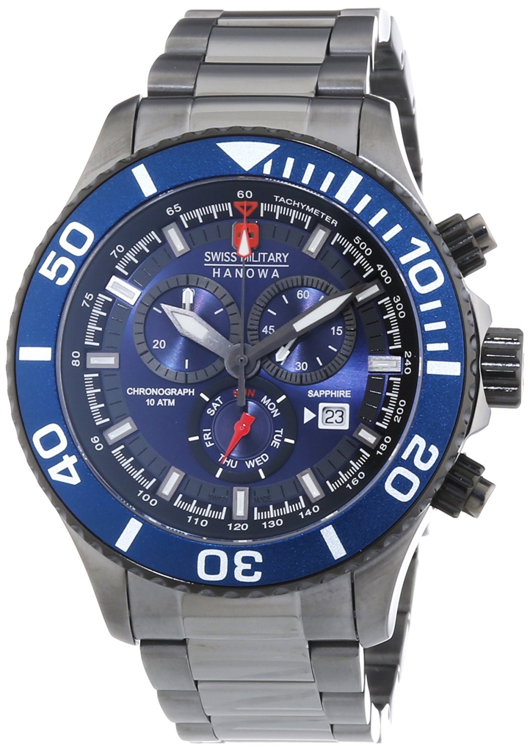 Swiss Military Immersion Men's Blue Dial Chronograph Watch and Grey
