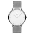 Nordgreen Native Scandinavian Silver Unisex Watch with Silver Mesh Strap
