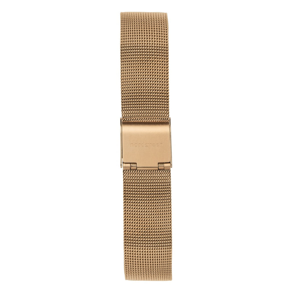 Nordgreen Native Bundle Scandinavian Rose Gold Ladies Watch with Rose Mesh & Brown Leather Straps