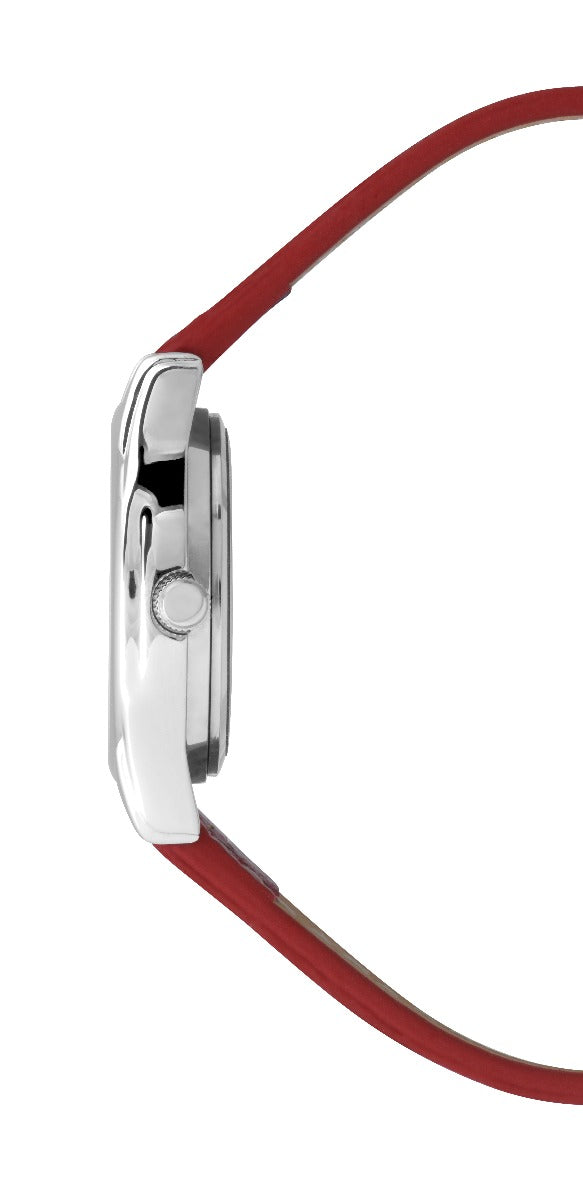 Gwylio Menywod Limit gyda Strap Coch a Deial Gwyn 60203