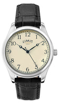 Limit Classic Ladies Cream Dial Black Strap Watch 6179