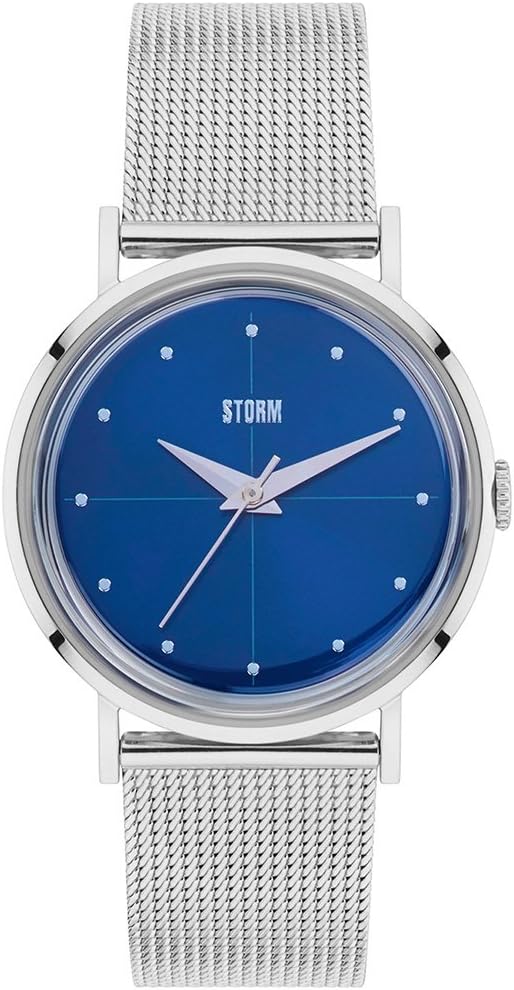 STORM Chelsi Blue Ladies Analogue Watch With Blue Dial and Silver Milanese Strap 47324/B