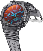 Casio G-Shock Mens Analogue-Digital Watch with Grey Jelly Strap GA-2100TLS-8AER